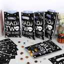 Serencatcher 50pcs Bad Two The Bone Plastic Favor Bags, Bad 2 The Bone Party Decorations, 6.6x9.8 Inches Candy Goodie Treat Bags Bulk with Handles for Boy Girl 2nd Birthday Party