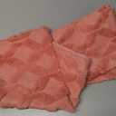 MIULEE Coral Red Throw Pillow Covers 18x18 Set of 2 Spring Decorative Farmhouse Couch Throw Pillows Boho Shells Cute Soft Plush Wool Winter Pillowcases for Bedroom Living Room Sofa