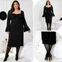 Plus Size Fleece Lined Tights Women, 300g Warm Pantyhose Leggings, Fake Translucent Thermal Tights Winter (Black, XXXL)