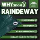 RAINDEWAY Small Tarps 4x8 Feet(2 Pack),Green Tarp Waterproof,Finished Size,5.5 Mil Thick,Multipurpose Poly Tarp Cover with Metal Grommets and Reinforced Edges