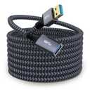 USB Extension Cable 20ft- USB3.0 Speeds,Durable Braided Design Type A Male to Female USB Extender for Printer, USB Keyboard,Mouse,Flash Drive