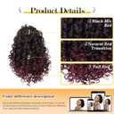 PEACOCO Curly Ponytail Extension Drawstring Ponytails for Black Women - 10 Inch Pony Tail Clip on Ponytail Synthetic Short Afro Hairpiece for Daily Use1B/bug