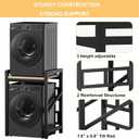 Washer Dryer Stacking Rack Kit 29.5in, Over the Washer and Dryer Storage Shelf for Laundry Room, Bathroom, Heavy Duty, Height Adjustable, 1.2mm Wall Thickness 660lbs Capacity (Black, 29.5in)