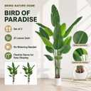 Bird of Paradise Artificial Plant 6.6 ft Tall Faux Banana Leaf Tree, 2 Pack