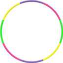 32 Inch Kids Exercise Hoop,8-Piece Detachable Adjustable Weight Fitness Toy for Children, Gymnastics, Dog Agility Training - Colorful Hoops for Party Games, Christmas Wreath Decor