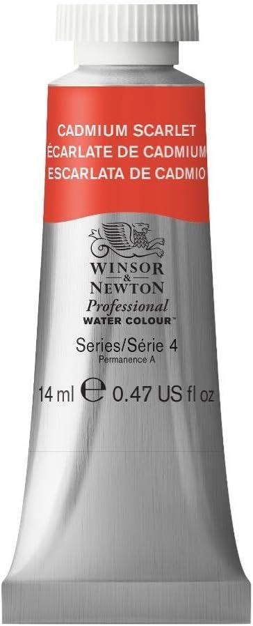 Winsor & Newton Professional Water Colour Paint, 0.47-oz Tube, Cadmium Scarlet