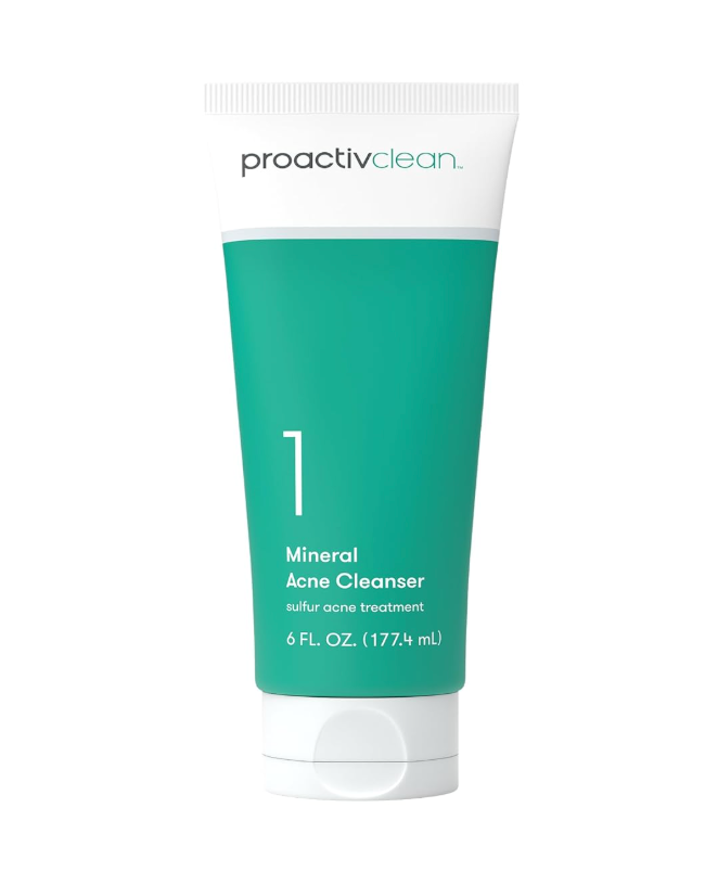 Proactiv Clean Mineral Acne Cleanser Sulfur Acne Treatment Face Wash for Sensitive Skin Gentle Daily Acne Cream Facial Cleanser with Soothing Chamomile 6oz
