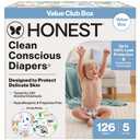 The Honest Company Diapers, Value Pack, Leak Protection, Size 5, 126 Count