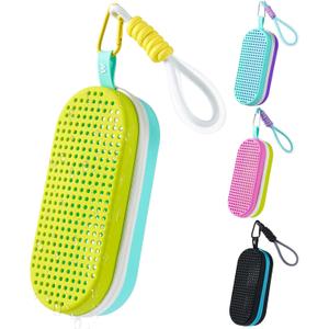 Swim Goggle Case For Swimming Goggles, Swimmer Gifts for Kids Teens Adults, Silicone Cases with Drain Hole