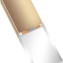 Flash Drive 64GB Crystal Glass Transparent Rectangle Genuine Clear LED Light Waterproof Thumb USB Stick Memory Stick Storage Memoria USB Jump Pen Drive Wedding Unique Novelty Cool Photography Gift (Gold)