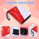 Awedsu Collectible Trading Card Albums,Collectible Trading Card Protective Sleeves,Card Binder 4-Pocket,400 Pockets Card Case Holder for TCG, Sports Card. (Dark Red)