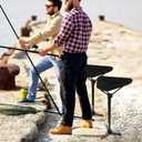 SUPVOX Portable Folding Stool: 3 Gear Adjustable Height Triangle Seat with 330lbs Capacity - Heavy-Duty Aluminum Telescopic Camp Stool for Fishing, Hiking, Golf & Queuing