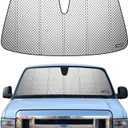 Pigenius Windshield Sun Shade for Ford E-Series (Econoline). 2026 Upgrade Reflective Aluminum Film Front Window Sunshade for Maximum Interior Protection