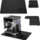 3-in-1 Silicone Coffee Mat for Ninja Luxe Cafe Espresso Machine ES601  Top Mat + Coffee Maker Bar Mat + Espresso Tamping Mat - Food Grade Silicone Espresso Mat for Ninja luxe Cafe Accessories (Black)