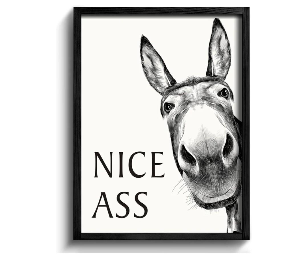 Framed Bathroom Art Bathroom Wall Decor Farmhouse Home Decor Sets Vintage Funny Wall Art Signs (Black, 11"x14")