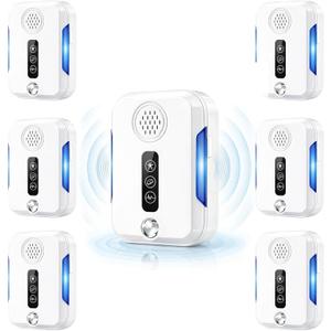 2026 Upgraded Ultrasonic Repeller Pest Indoor - Electronic Pest Control Plug-in,Repellent for Roach,Rodent,Mouse,Bugs,Mosquito,Mice,Spider,3 Mode Switching,6 Packs