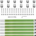 Universal Trampoline Poles, Replacement Poles with Clamp and Hardware and Enclosure Pole Connecters and Screws and Bolts, Pole Caps Fits Most Trampoline