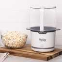 Presto 04812 PopLite Our Munch Hot Air Popcorn Popper - Family Sized, Built-In Serving Bowl, Compact Design, 15 Cups, White