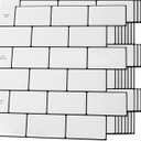 Art3d Backsplash Tile for Kitchen Peel and Stick, 10-Sheet Stick on Subway Tiles for Kitchem, Bathroom Back Splashes, 12"x12", Warm White with Black Grout