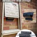 Ladder Hook - Black Heavy Duty Ladder Brackets for Garage Wall - Utility Hook for Wall Mount Ladder Storage, Folding Chair - Tool Holder to Organize Garage and Shed