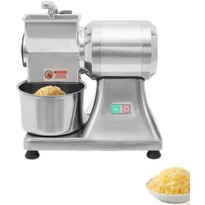 Commercial Electric Cheese Grater 550W | 88Lbs/Hour Heavy Duty Cheese Shredder with Safety Shield & Bucket for Hard Cheese & Nuts