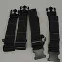 4pack Nylon Universal Backpack Chest Strap-3/4 Inch Webbing Chest Belt-AdjustableBackpack Sternum Strap (Black)
