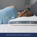 Eli & Elm Best Ergonomic Side Sleeper Pillow for Neck Pain. Supportive Cooling Memory Foam Fill. U-Shape Contoured Design. King & Queen Size U.S. Standard (King (U.S. Standard), with Pillow Case)