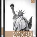 MCS Trendsetter 20x30 Poster Frame Black High-Gloss, Vertical & Horizontal Wall Hanging Large Picture Frame for Photos, Posters & Art Prints (2-Pack)