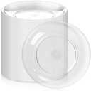Zopeal 100Pcs 5 Inch Plastic Dessert Plates Bulk Disposable Small Clear Appetizer Round Wedding Cake Plates Heavy Duty for Dinner Party BBQ Picnic Travel Event Birthday Supply
