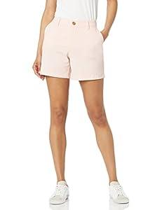 Amazon Essentials Women's 5 Inch Inseam Chino Short, Dusty Pink, 14