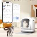 Meowant Self Cleaning Litter Box, Automatic Litter Box Self Cleaning with APP Control, 75L Extra Large Open Low Entry Smart Cats Litter Boxs for Multi-Cat Compatible Senior Cats Large Cats