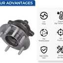 PAROD Pair 512508 Rear Wheel Hub Bearing Assembly Fit for Buick Verano 2014-2017, Chevy Cruze 2014-2015, Volt 2013-2015