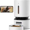 PETLIBRO Automatic Cat Feeder with Camera, 1080P HD Video with Night Vision, 5G WiFi Pet Feeder with 2-Way Audio, Low Food & Blockage Sensor, Motion & Sound Alerts for Cat & Dog Single Tray (White)