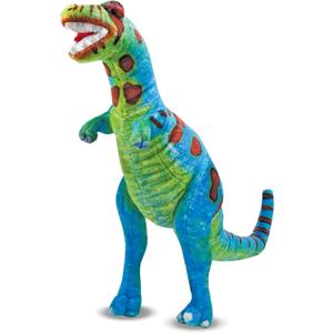 Melissa & Doug T-Rex Dinosaur - Lifelike Stuffed Animal (Over 2 feet Tall) Giant Blue Stuffed T-Rex Plush Toy, 24.5 X 21.5 X 6.5