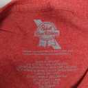 Pabst Blue Ribbon Promo Red T-Shirt Small 50% Cotton 50% Polyester
