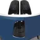 for RAM Tail Light Cover, Smoked Rear Light Lamp Guards Trim Compatible with Dodge RAM 2019-2024, Smoke Black (With Blind Spot Monitoring Sensors)