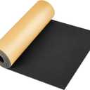 Pangda 1 Piece 78 x 12 x 1/8 Inch Extra Large Marine Foam Roll Closed Cell Rubber with Adhesive Insulation Sheets Lightweight Single Sided Tape Water Weather Resistant for Craft (Black)