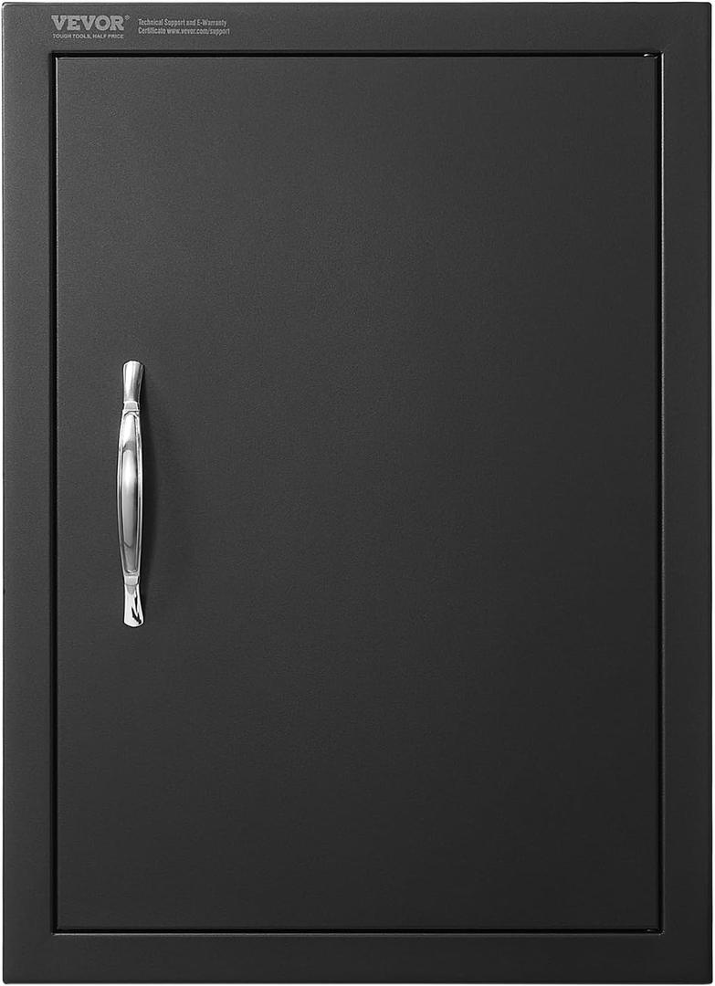 VEVOR Outdoor Kitchen Door - 16W x 22H Inch, Flush Mount, Vertical Wall Door with Handle, for BBQ Island and Grilling Station