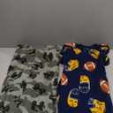 Simple Joys by Carter's Boys Kid Little 2-Pack Loose-Fit Fleece Footed Pajamas, Football/ Monsters, 8
