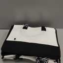 Reginary Pack of 12 Canvas Tote Bags Initial Classic Present Personalized Canvas Beach Bag for Wedding, Birthday, Beach (Black and White)