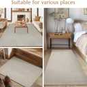 Jinchan Modern Runner Rug 2x5 Washable Hallway Rug Grid Runner Indoor Floor Cover Geometric Contemporary Non Slip Soft Carpet for Kitchen Bedroom Laundry Room Home Office Ivory