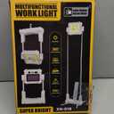 Rechargeable Work Light -10000 Lumen Solar Led Work Light, Waterproof Height Adjustable Portable Camping Lights with Stand, 5 Modes Tripod Mechanic Lights for Outdoor Indoor, Garage Car Repair