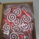 Beeveer 50 Pcs Bulk Christmas Candy Cane Decorations Plastic Peppermint Lollipop Candy Ornaments for Xmas Tree, DIY Crafts, Plain Wreaths,Swags,Garlands Decor(Red, White)