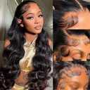 22 Inch Body Wave Lace Front Wigs Human Hair Pre Plucked for Black Women 13x4 Frontal Wigs Human Hair 200 Density Glueless Wigs Human Hair