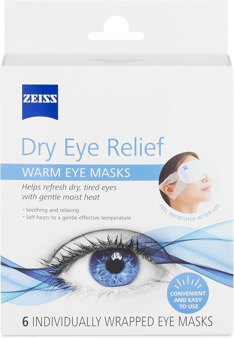 ZEISS Warm Eye Masks, 6 Count for Dry Eye Relief
