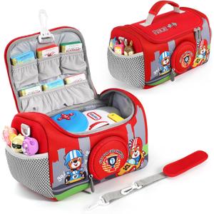 Carrying Case Compatible with Little Tikes for Story Dream Machine Books Starter Set, Portable Storage Bag with Handle and Shoulder Strap for Storytime, Storybook, Character Accessories (Red)