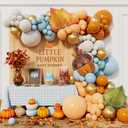 Fog Blue Orange Balloon Arch Garland Kit for Rustic Fall Baby Boy Shower Little Pumpkin Birthday Thanksgiving Fall In Love Bridal Blue Harvest Party Decoration