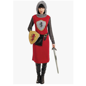 fun shack Medieval Knight Costume Women Joan Of Arc Female Knight Outfit Adult Historical Dress Up Party Wear XL