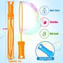 Bubble Wand, 60 Pcs Bubble Wands Bulk in 6 Colors, Bubble Party Favors for Kids, Summer Toys, Indoor Outdoor Activity, Themed Birthday, Wedding, for Girls & Boys