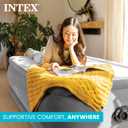 Intex Twin Size Air Mattress, 18in Height, Built-in Pump, Dura-Beam Deluxe Comfort-Plush - Portable Inflatable Blow-up Bed for Camping, Travel, Guests